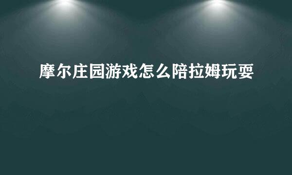 摩尔庄园游戏怎么陪拉姆玩耍