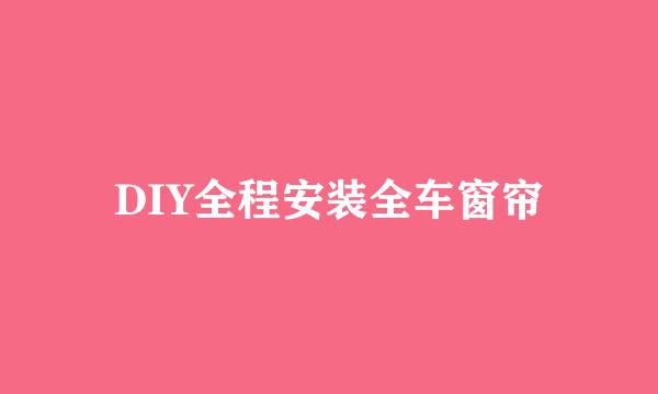 DIY全程安装全车窗帘