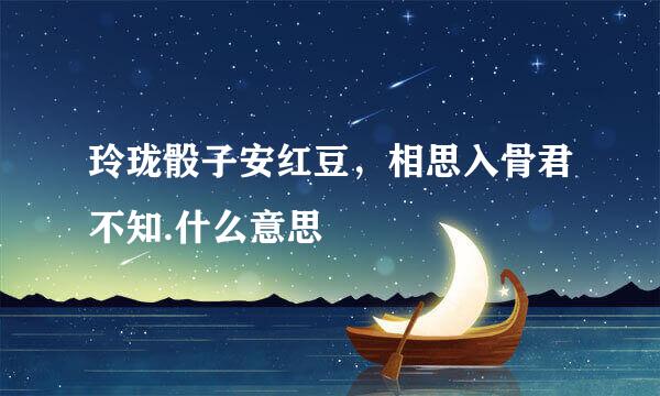 玲珑骰子安红豆，相思入骨君不知.什么意思