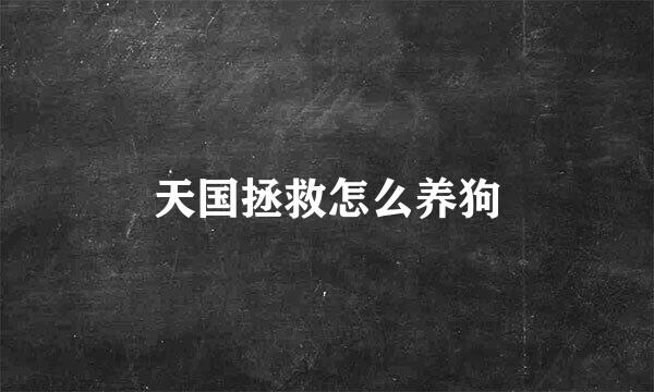 天国拯救怎么养狗