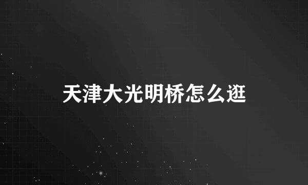 天津大光明桥怎么逛