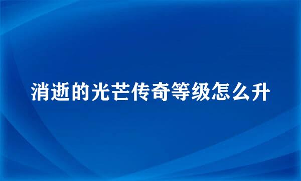 消逝的光芒传奇等级怎么升