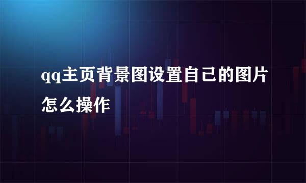 qq主页背景图设置自己的图片怎么操作