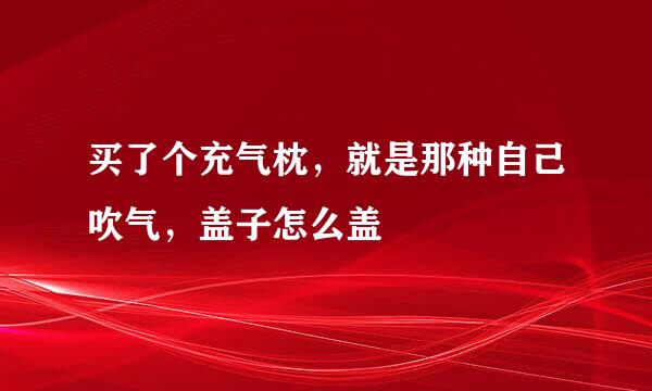 买了个充气枕,就是那种自己吹气,盖子怎么盖