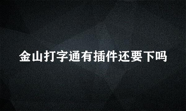 金山打字通有插件还要下吗