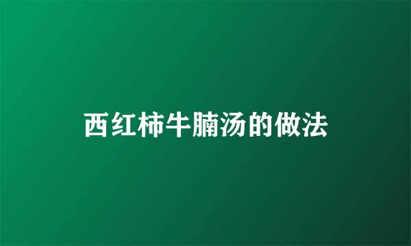 西红柿牛腩汤的做法