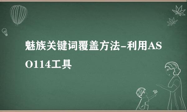 魅族关键词覆盖方法-利用ASO114工具