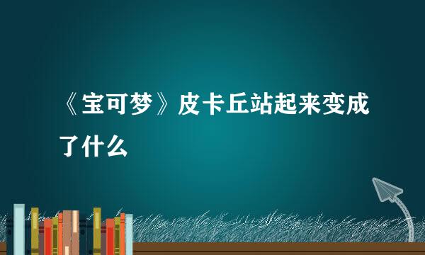 《宝可梦》皮卡丘站起来变成了什么