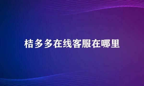 桔多多在线客服在哪里