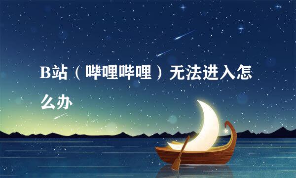 B站（哔哩哔哩）无法进入怎么办