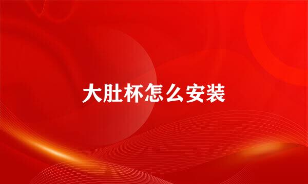 大肚杯怎么安装