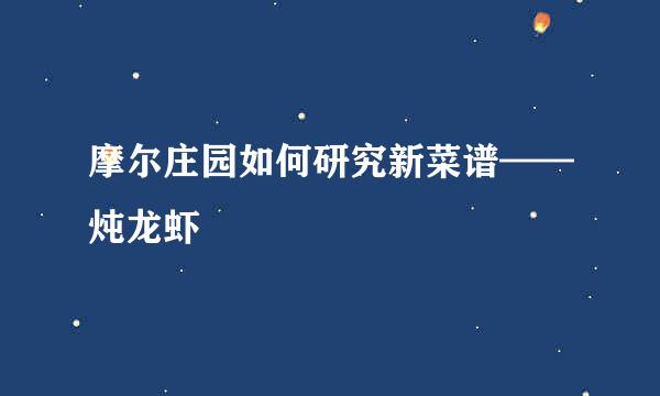 摩尔庄园如何研究新菜谱——炖龙虾