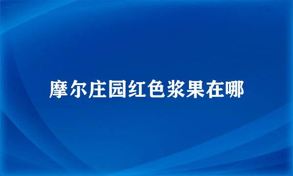 摩尔庄园红色浆果在哪