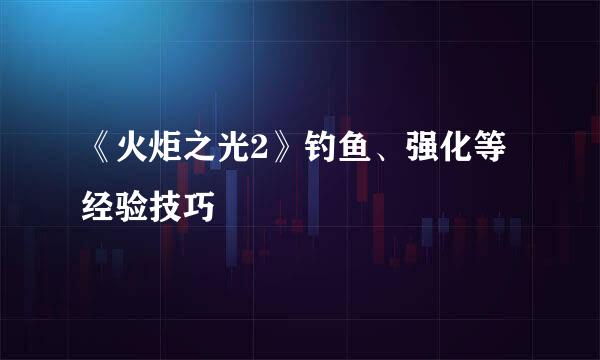 《火炬之光2》钓鱼、强化等经验技巧
