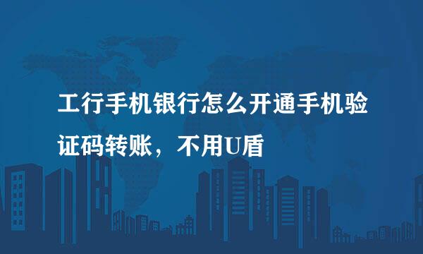 工行手机银行怎么开通手机验证码转账，不用U盾