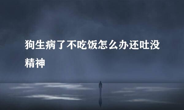 狗生病了不吃饭怎么办还吐没精神