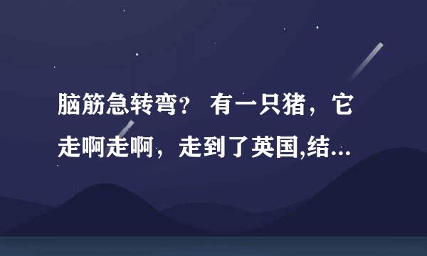 脑筋急转弯？ 有一只猪，它走啊走啊，走到了英国,结果他变成了什么