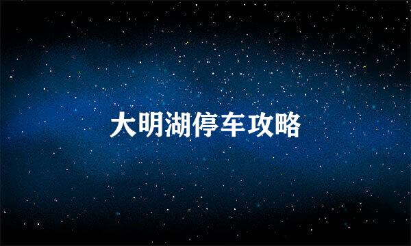 大明湖停车攻略
