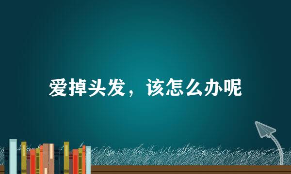 爱掉头发，该怎么办呢