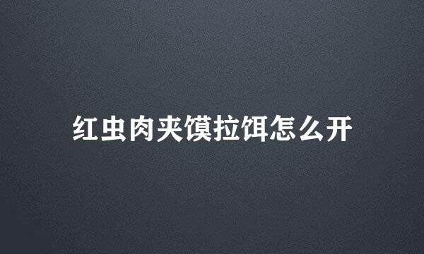 红虫肉夹馍拉饵怎么开