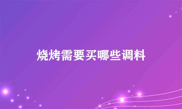 烧烤需要买哪些调料