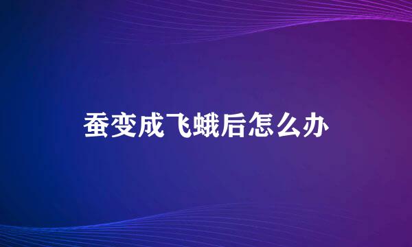 蚕变成飞蛾后怎么办
