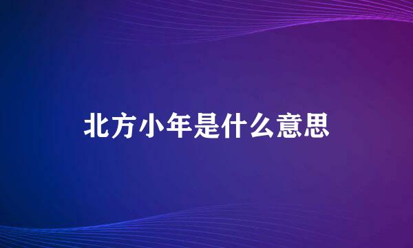 北方小年是什么意思