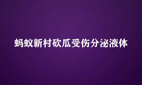 蚂蚁新村砍瓜受伤分泌液体