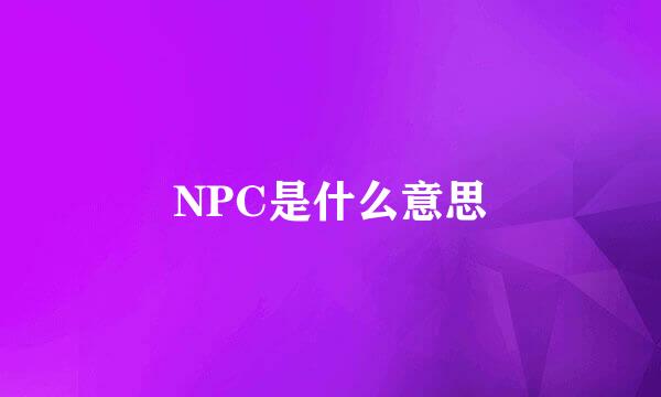 NPC是什么意思