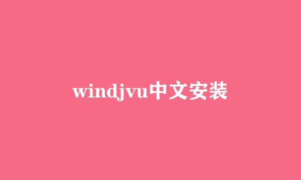 windjvu中文安装