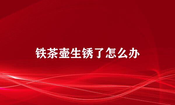 铁茶壶生锈了怎么办