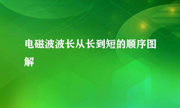 电磁波波长从长到短的顺序图解