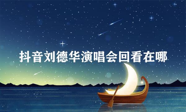 抖音刘德华演唱会回看在哪
