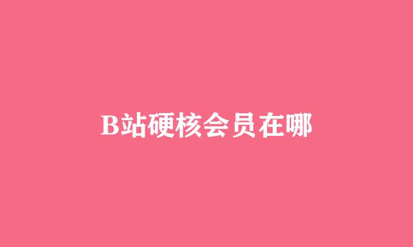 B站硬核会员在哪