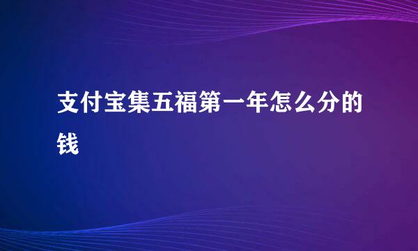 支付宝集五福第一年怎么分的钱