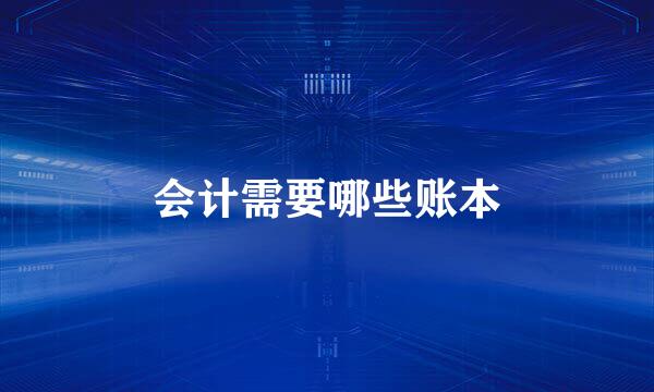 会计需要哪些账本