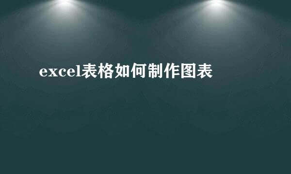 excel表格如何制作图表