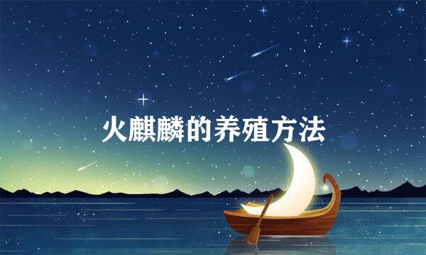 火麒麟的养殖方法