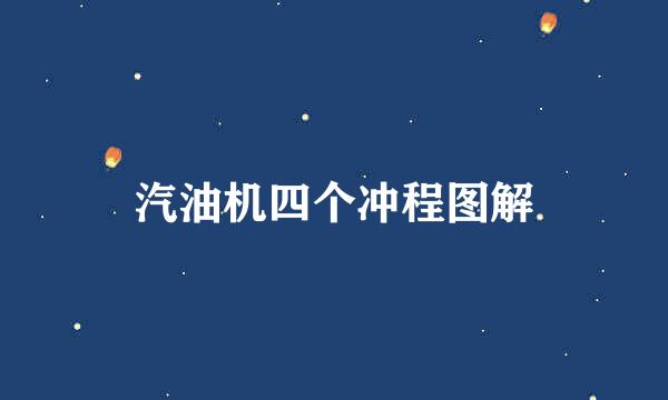 汽油机四个冲程图解