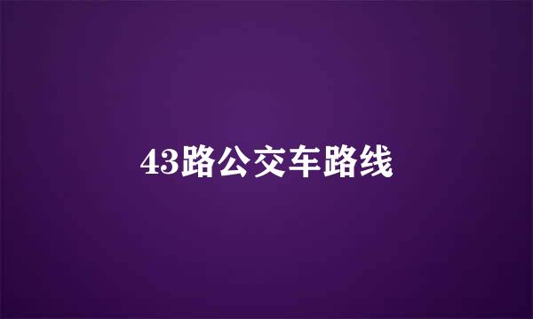 43路公交车路线