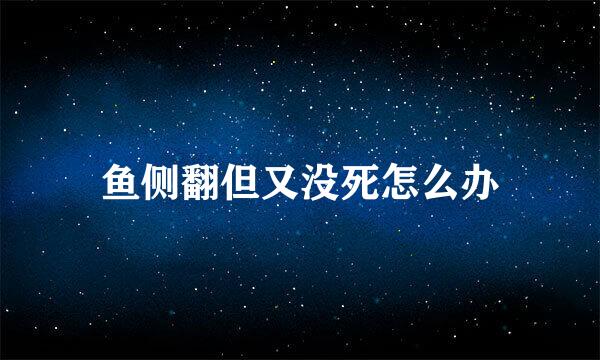鱼侧翻但又没死怎么办