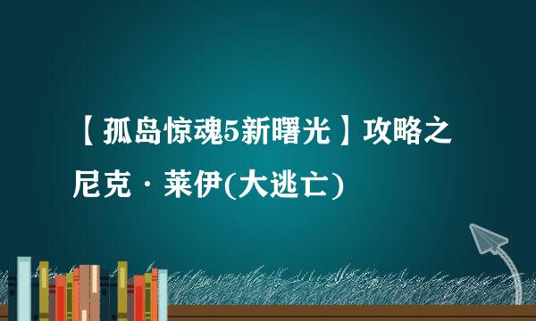 【孤岛惊魂5新曙光】攻略之尼克·莱伊(大逃亡)