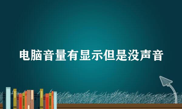 电脑音量有显示但是没声音