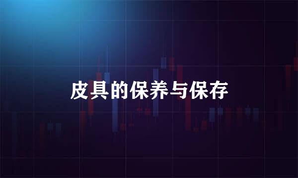 皮具的保养与保存