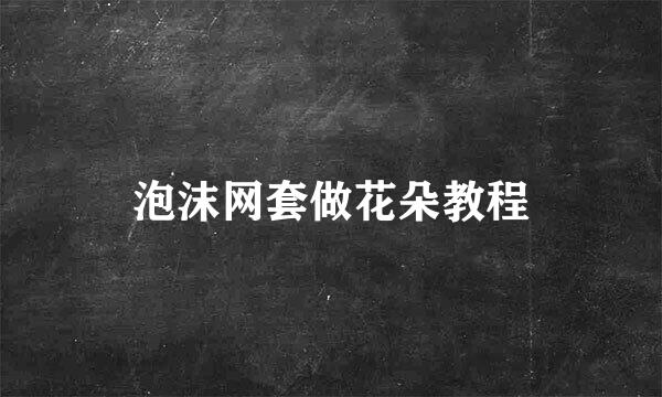 泡沫网套做花朵教程