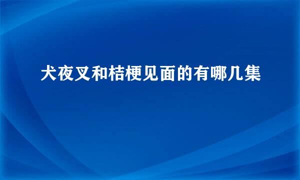 犬夜叉和桔梗见面的有哪几集