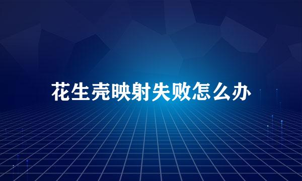 花生壳映射失败怎么办