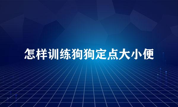 怎样训练狗狗定点大小便