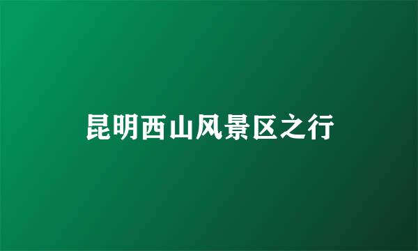 昆明西山风景区之行