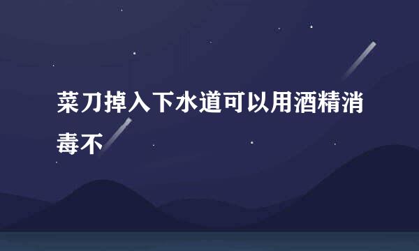菜刀掉入下水道可以用酒精消毒不